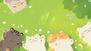 草地慵懒猫咪
