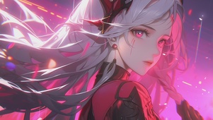 可爱卡通少女