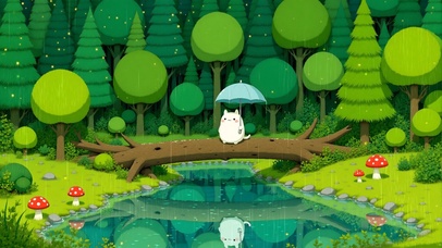 下雨的童话森林