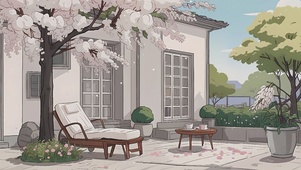 梨花树下