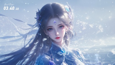 银发古风美女