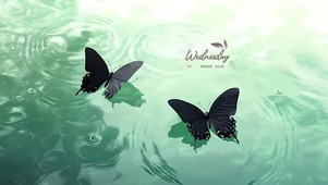 蝴蝶点水