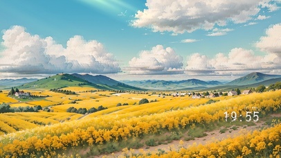 唯美治愈插画乡村田园