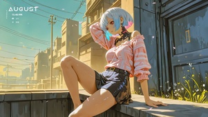 唯美樱花天台少女