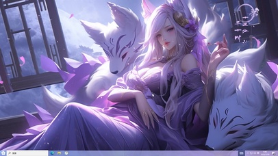 紫色魅惑九尾狐妖