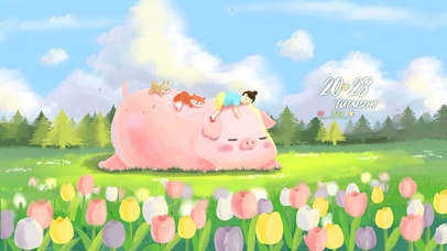 唯美治愈卡通风景