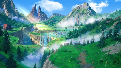 4k唯美治愈动漫护眼青山绿水