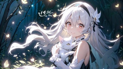 抱着小猫的流萤