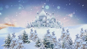 唯美雪中城堡