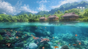 清凉夏日海岸