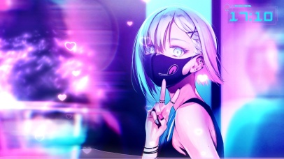 赛博朋克霓虹女孩