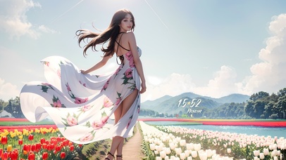 唯美清新花儿女神