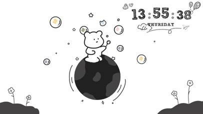 吹泡泡的小熊熊