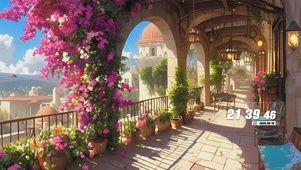 护眼花景