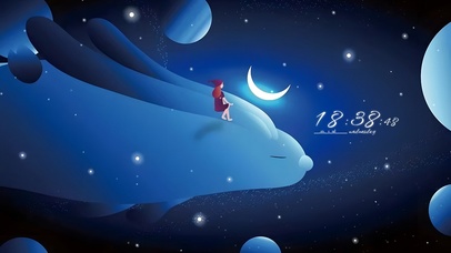 唯美治愈星空女孩