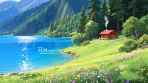 高原森林湖泊