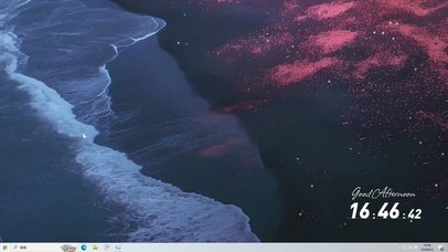 梦幻海滩插画-桌面主题