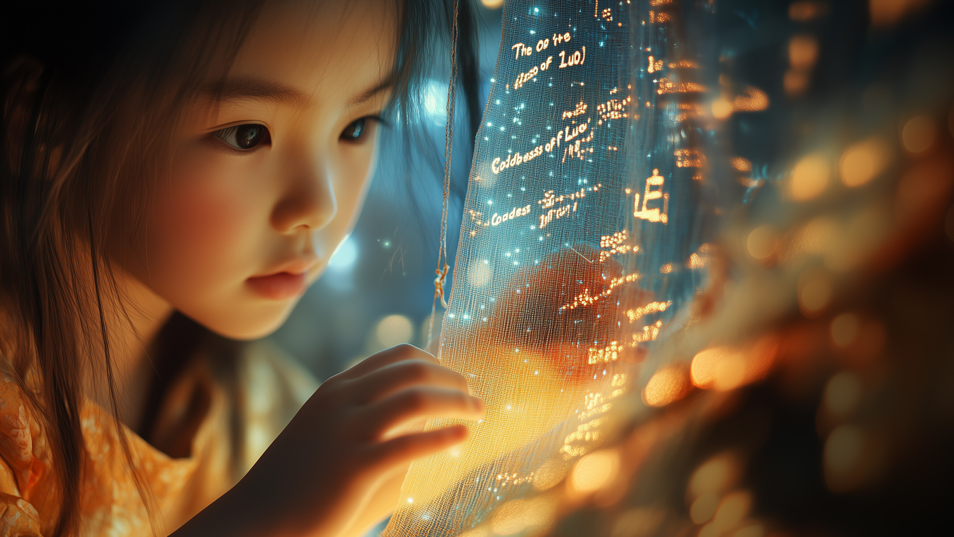 专注的小女孩