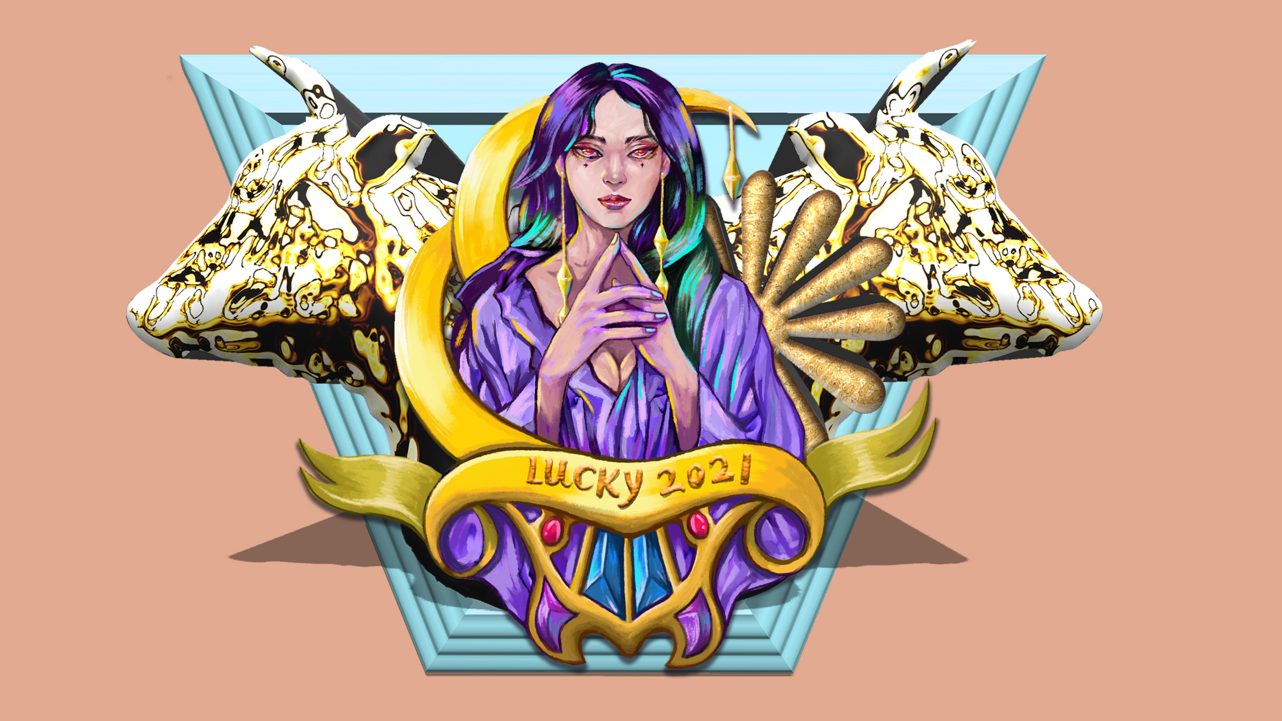 幸运2021(动漫静态壁纸) - 静态壁纸下载 - 元气壁纸