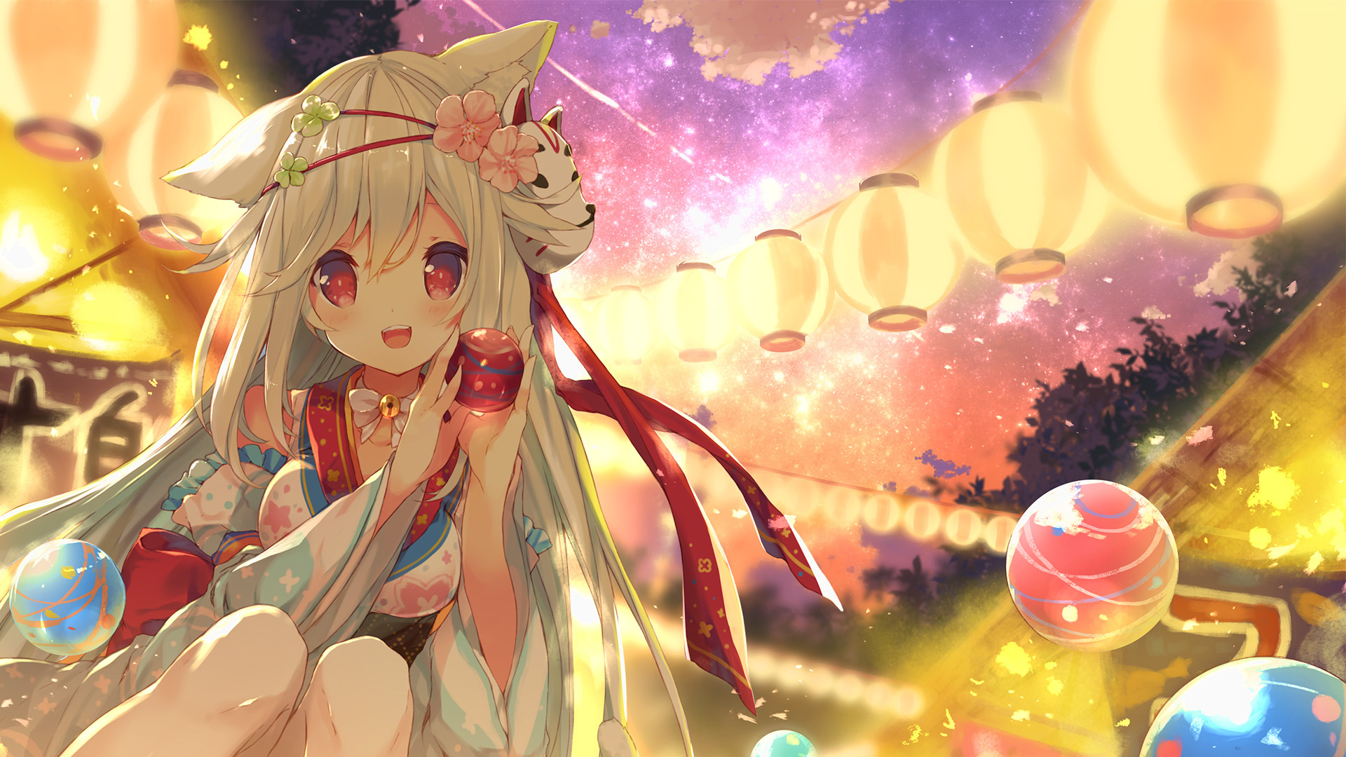 夏日烟火(动漫静态壁纸) - 静态壁纸下载 - 元气壁纸