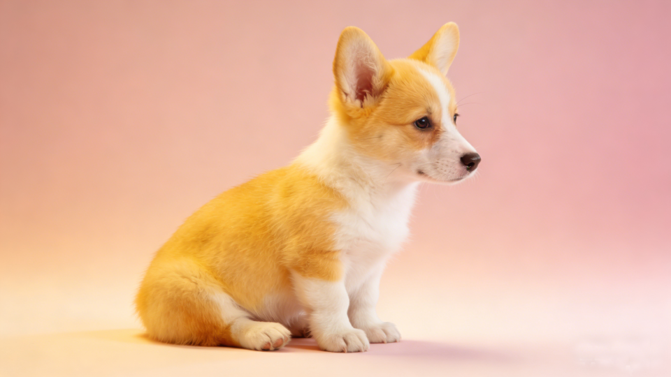 柯基温柔渐变壁纸