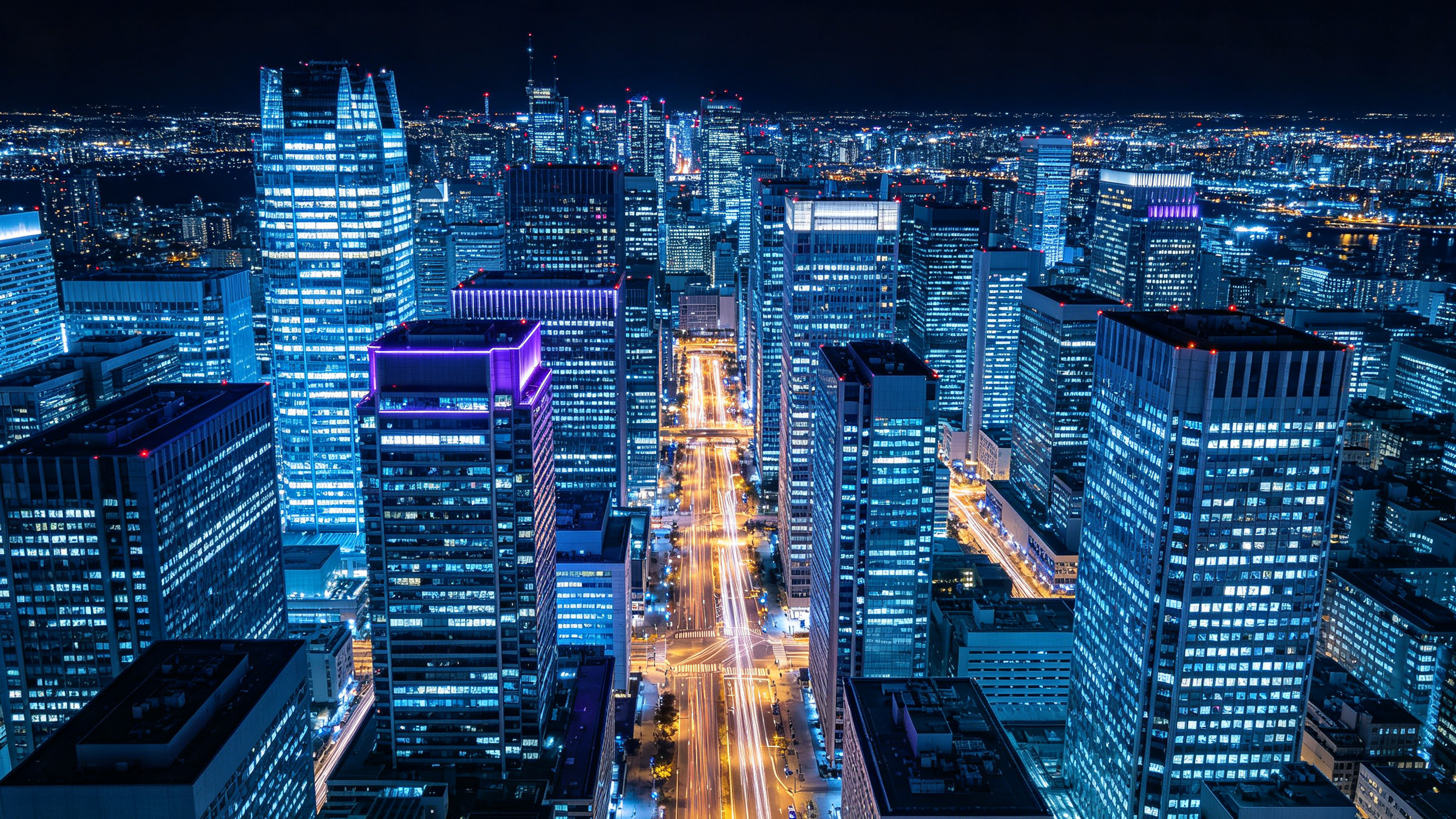 赛博都市夜景横屏壁纸