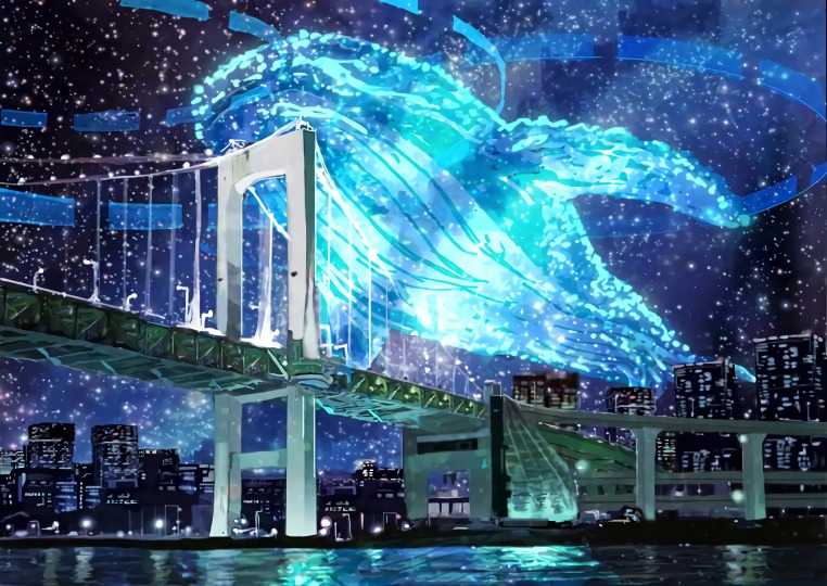 城市上空的鲸鱼