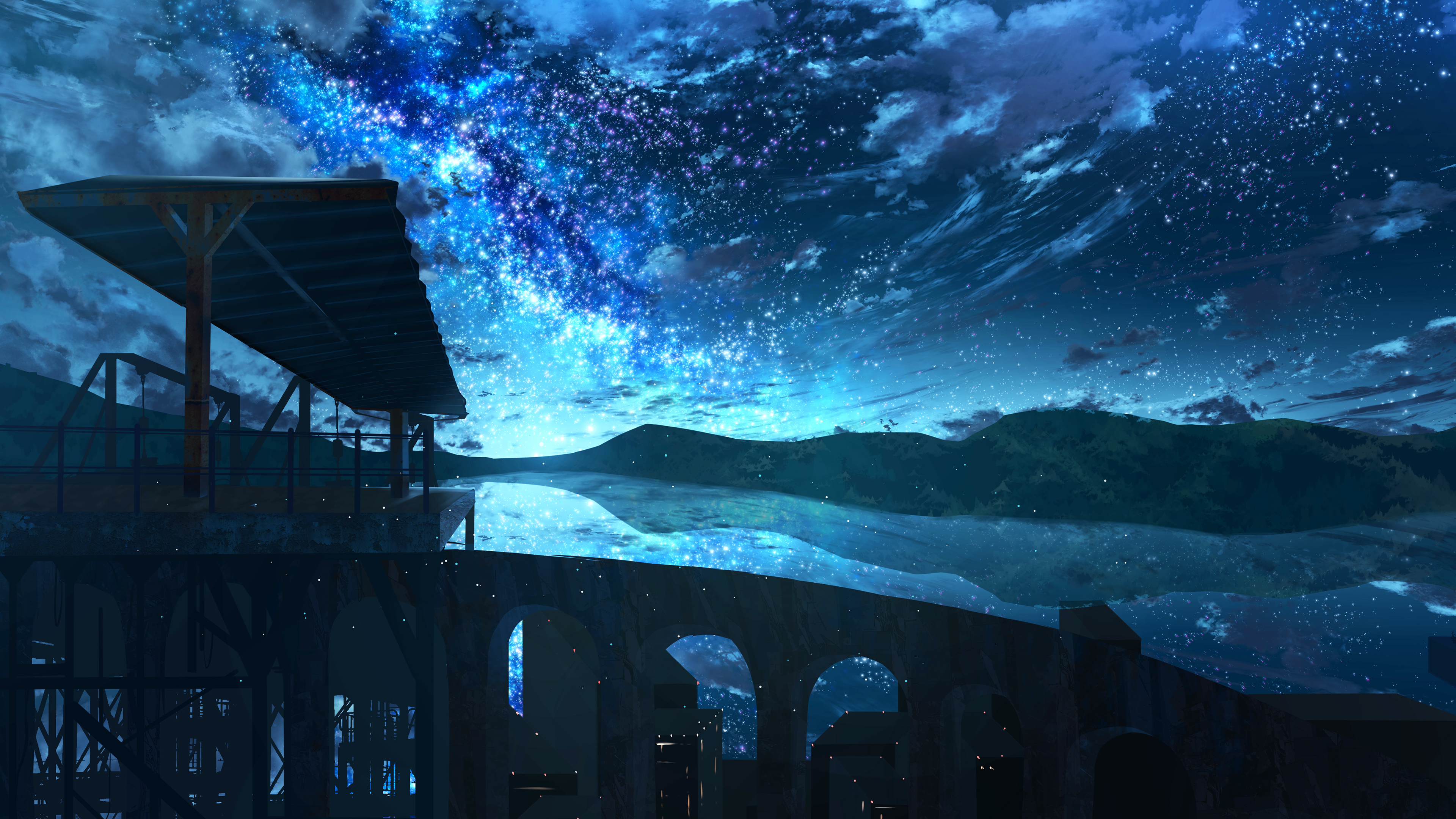 卡通夜景(动漫静态壁纸) - 静态壁纸下载 - 元气壁纸
