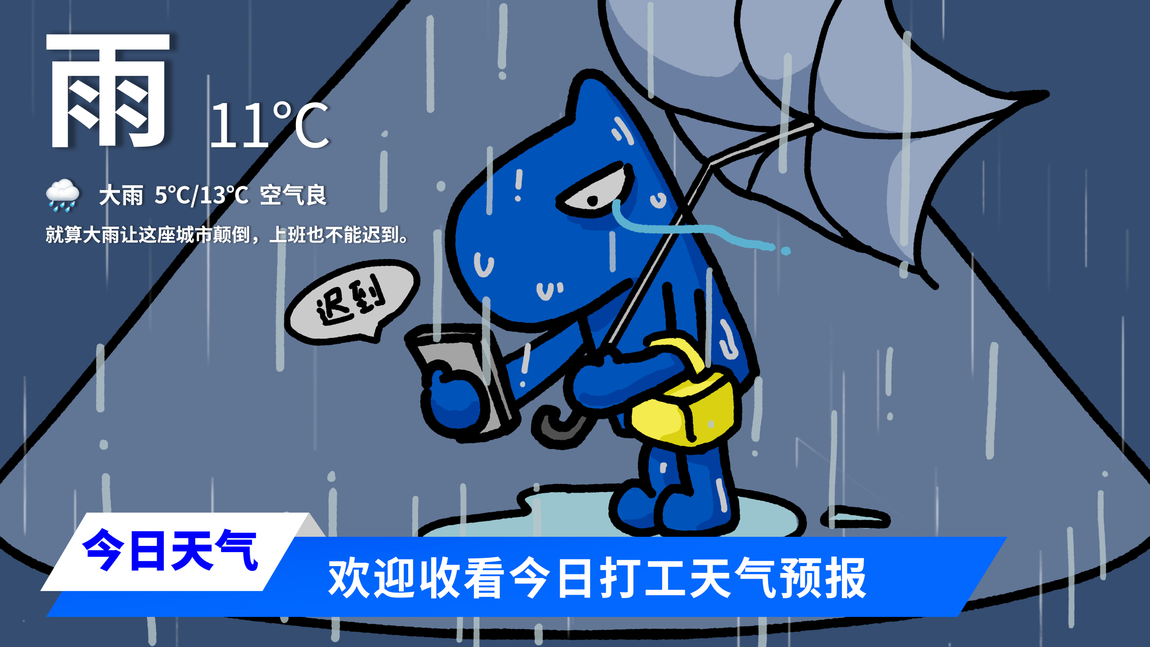 今日下雨