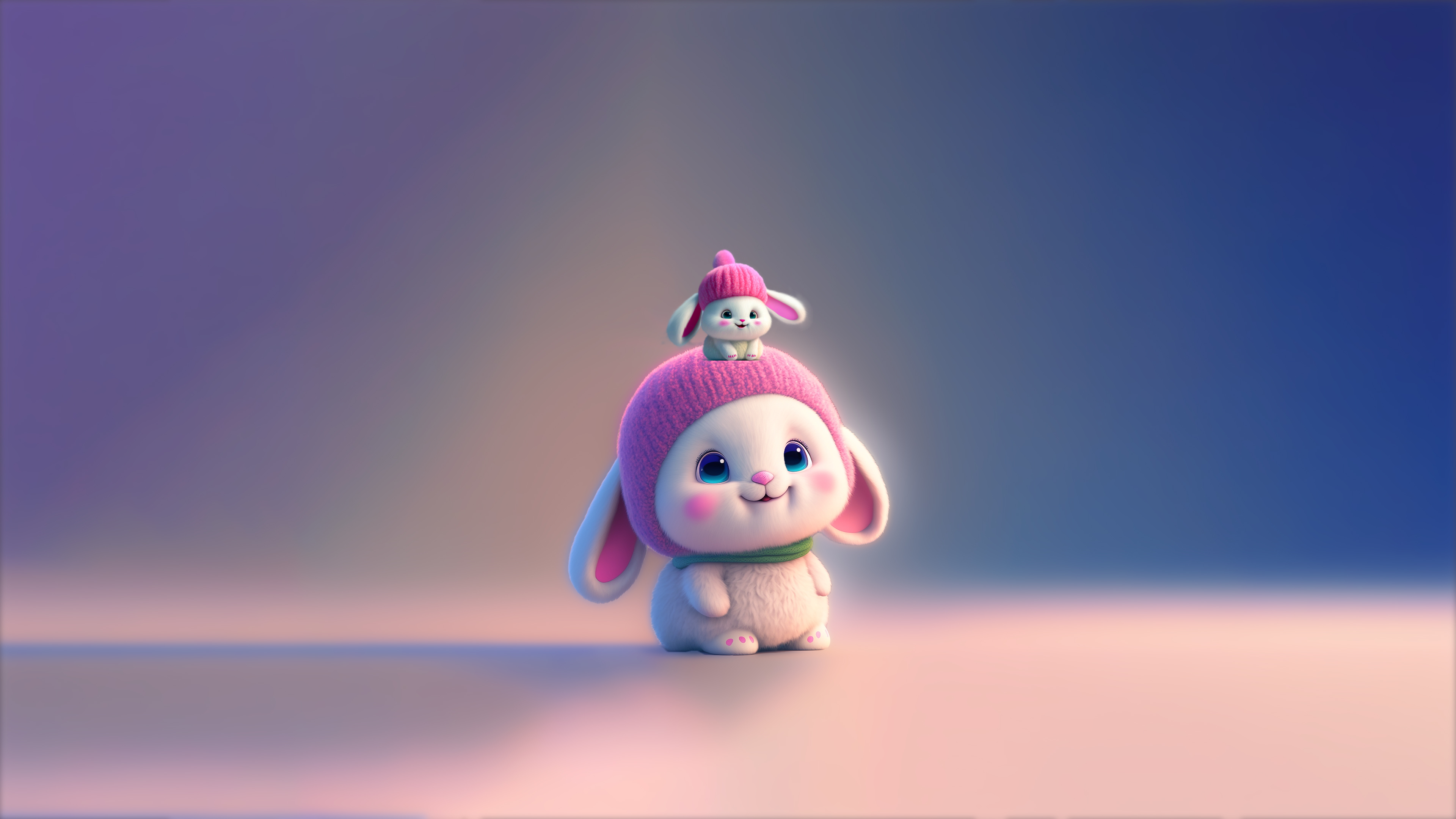 可爱兔子 4K 萌萌的