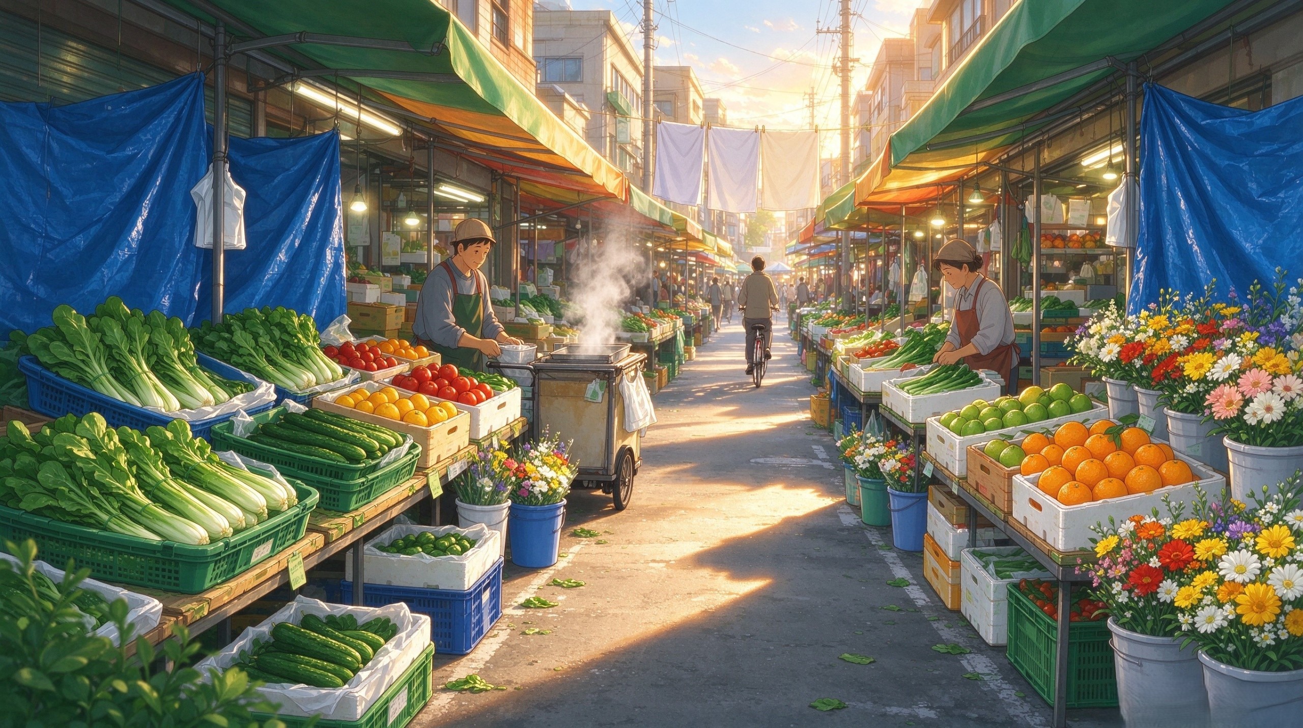 热闹菜市场