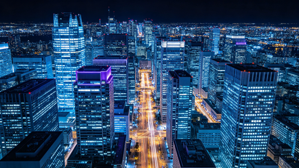 赛博都市夜景横屏壁纸