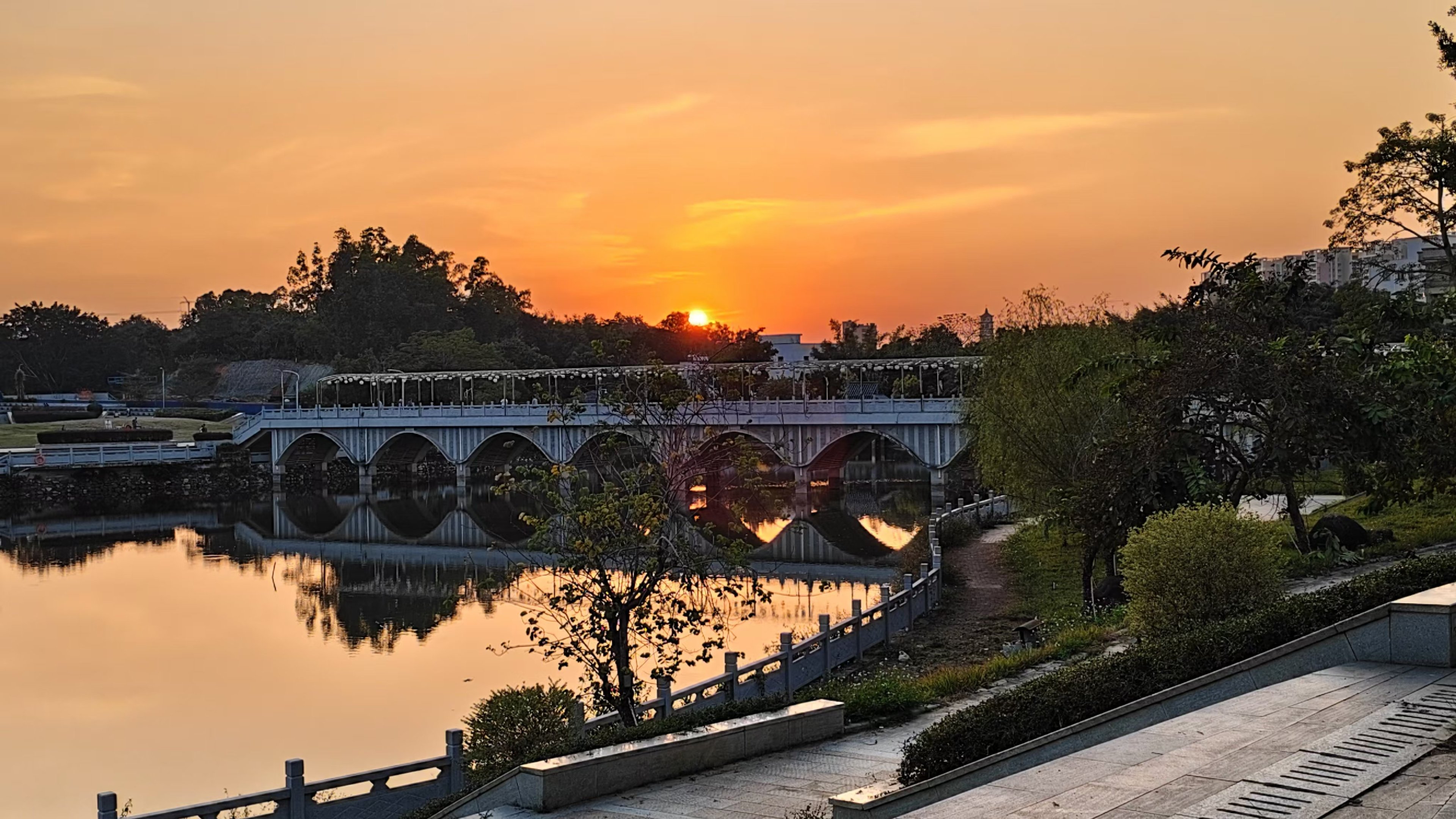 公园的夕阳
