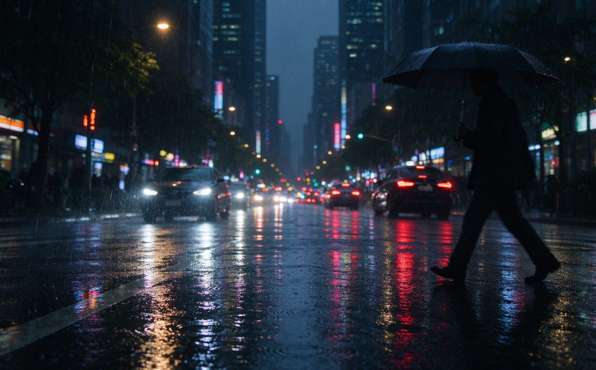 雨夜渡街