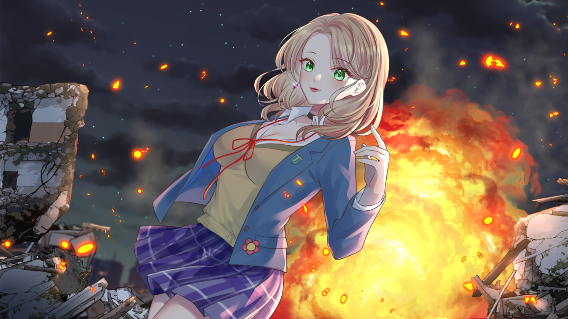 穿越火线樱学生jk制服美少女蛋包饭cf游戏cf元气壁纸大赛壁纸封面图樱