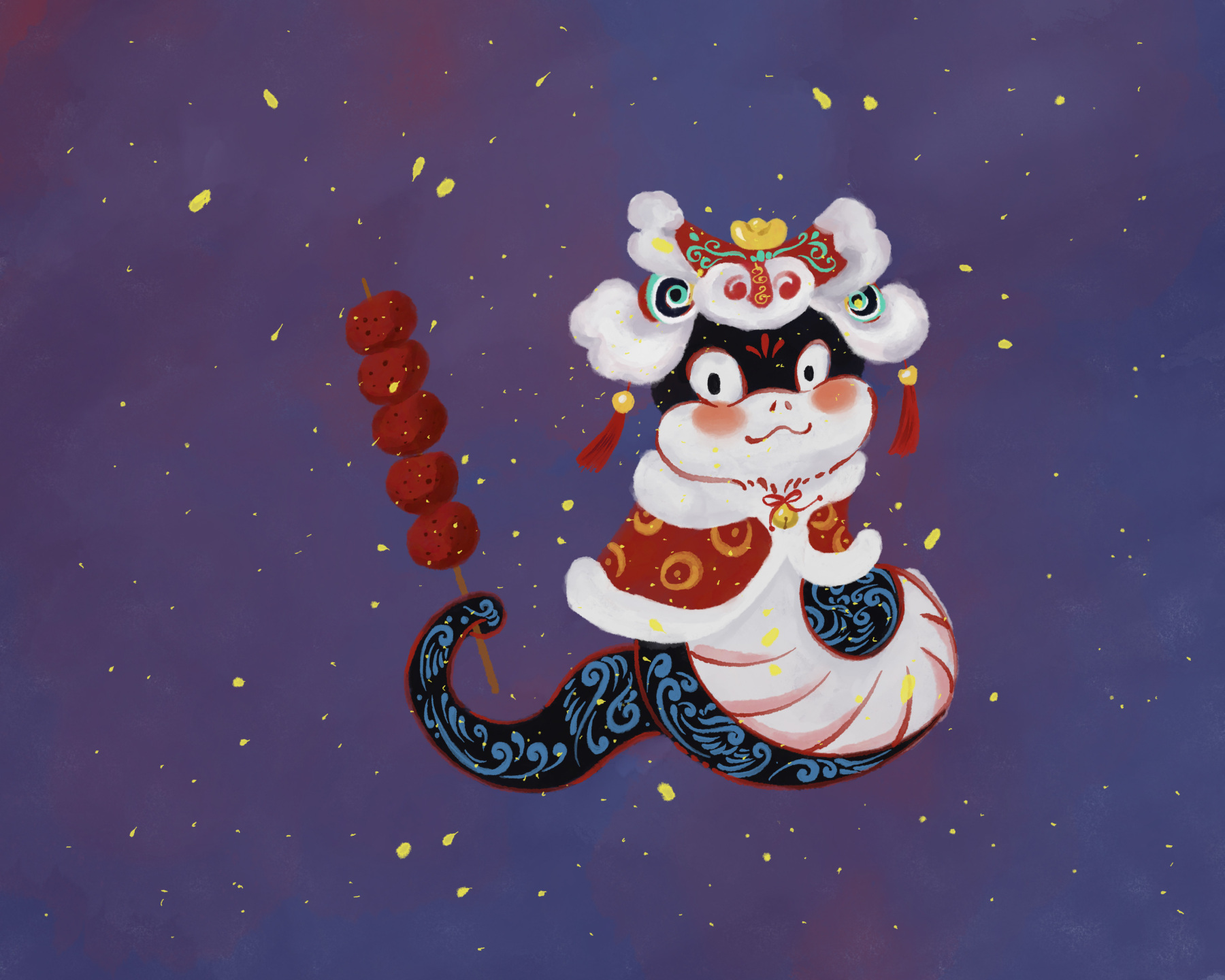 可爱蛇宝 糖葫芦