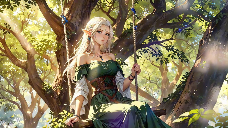 树上的精灵少女
