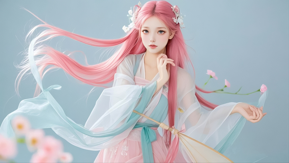 粉色开心小青紗