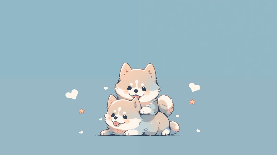 萌犬依偎时光