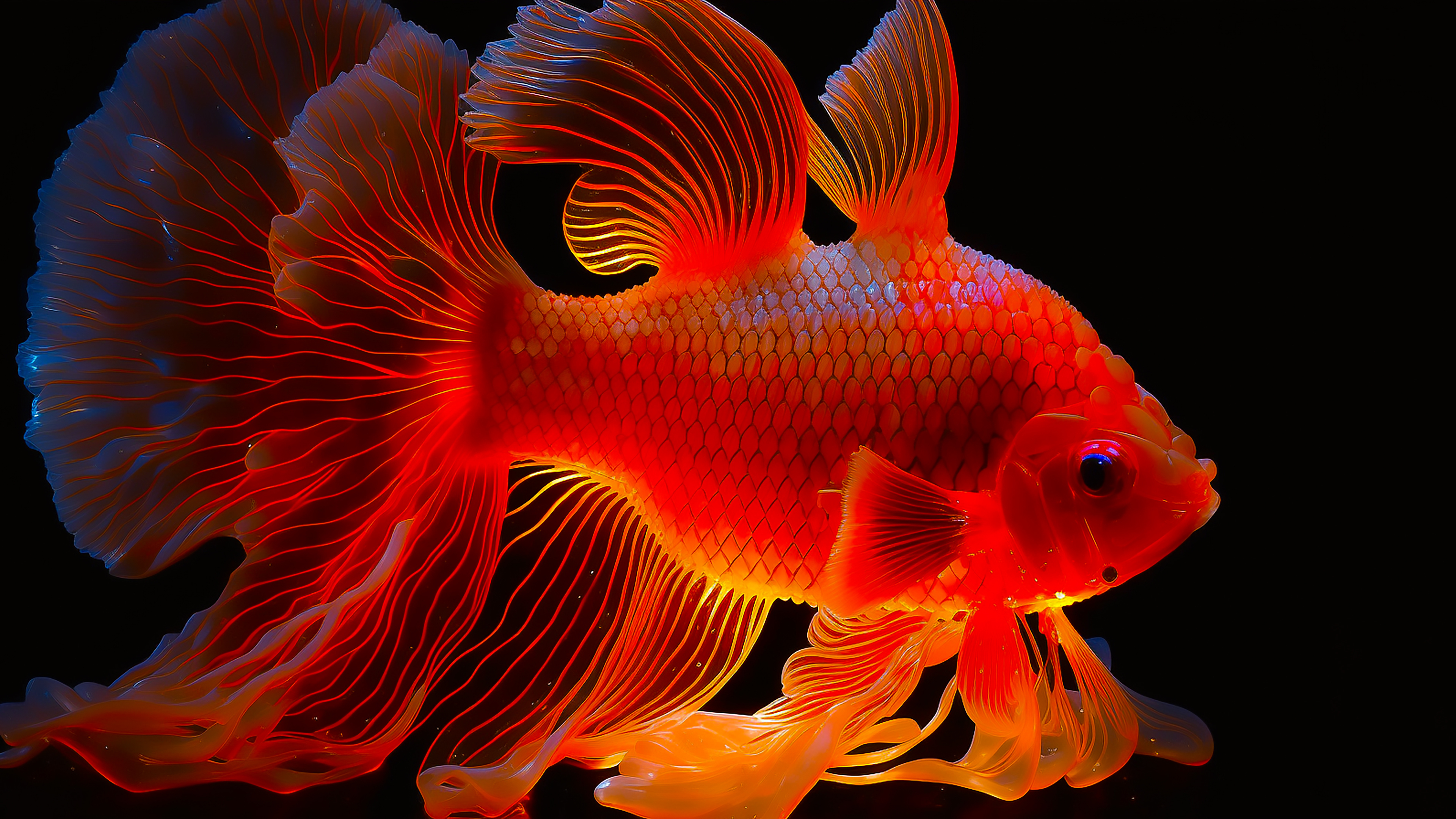 红锦鲤 好运锦鲤 4K