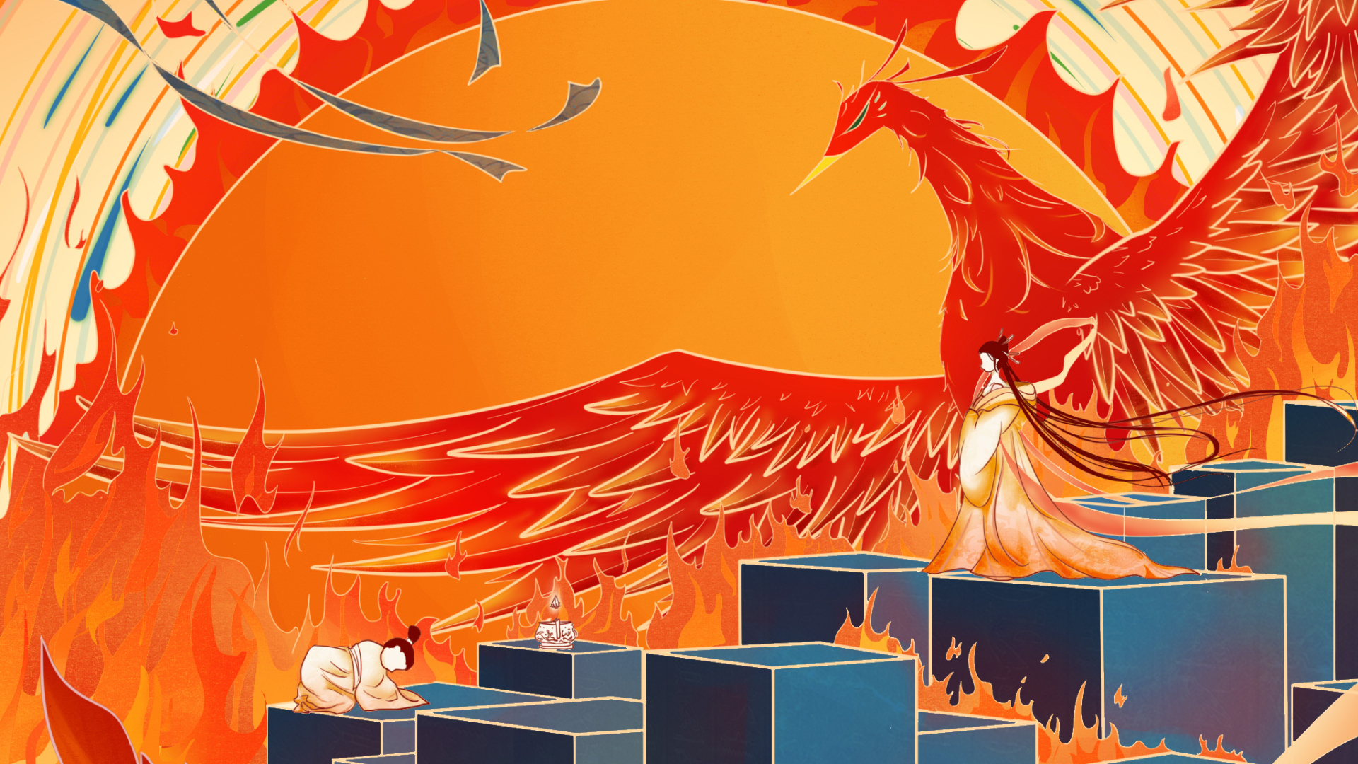 70m上传时间:2021-05-07壁纸标签:浴火古风美女国潮插画国风治愈壁纸