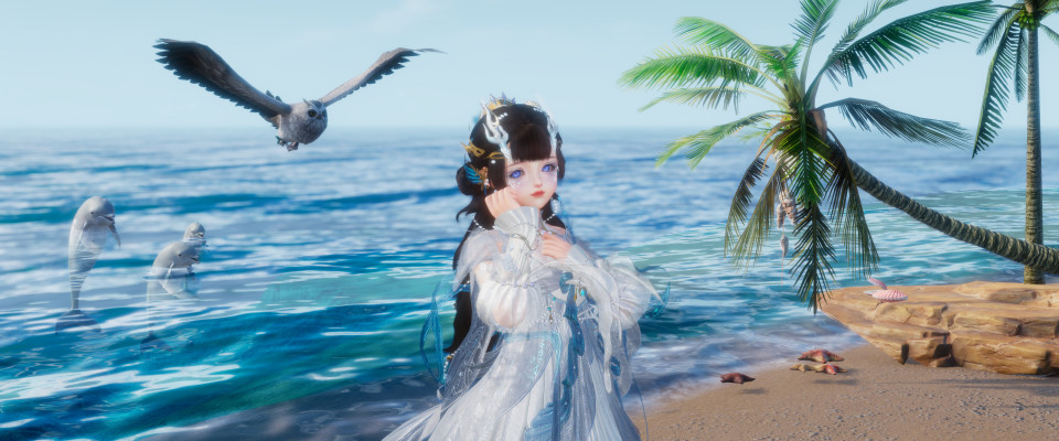 海边伞萝