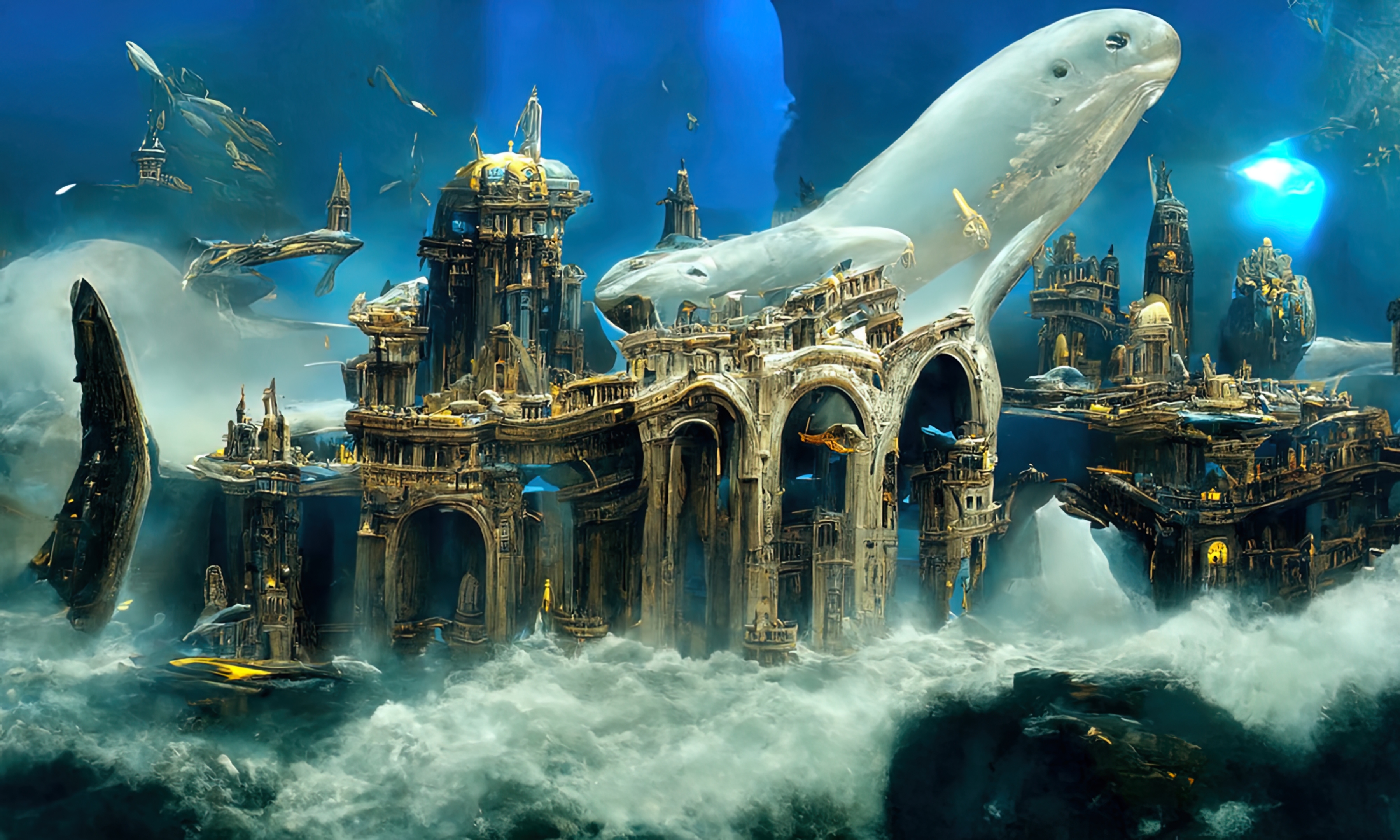 护眼养眼酷炫ai绘画壁纸封面图鲸落壁纸于2022-05-23上传元气壁纸平台