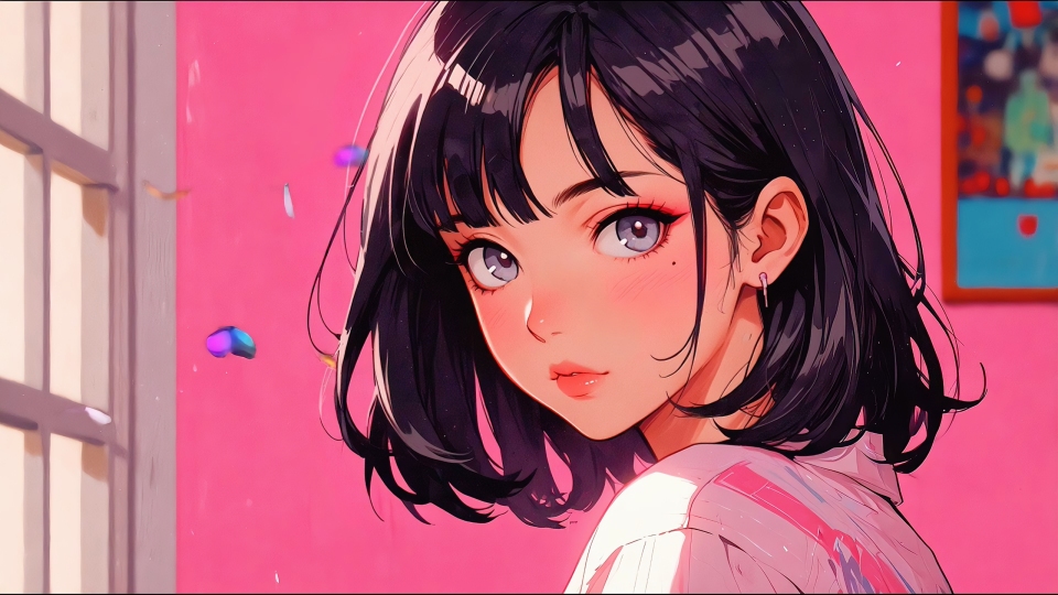 粉色少女