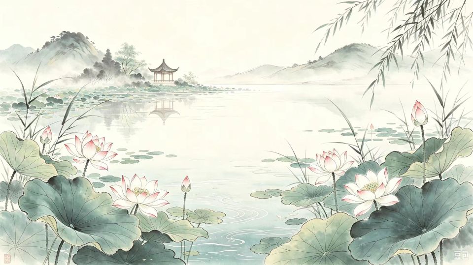 荷塘湖畔