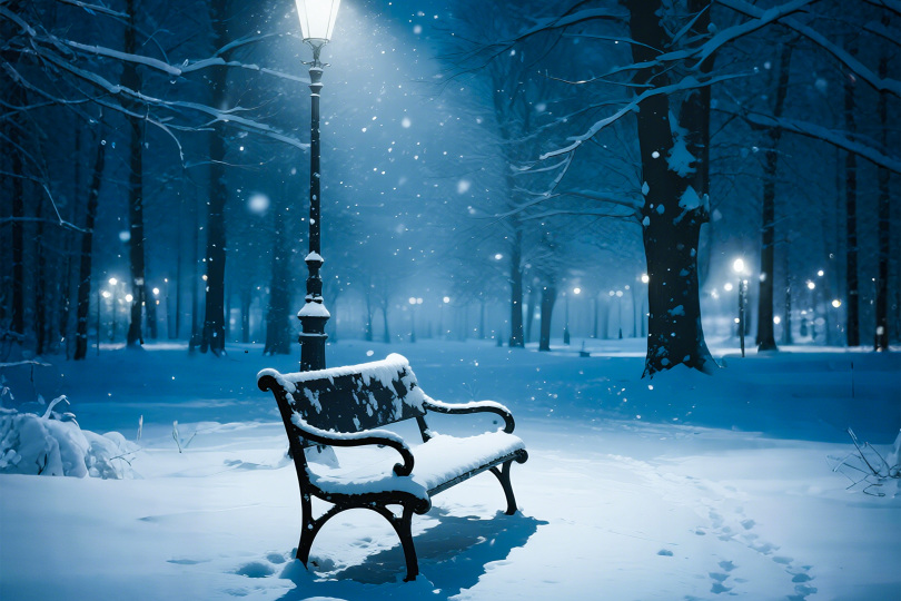 雪夜静椅