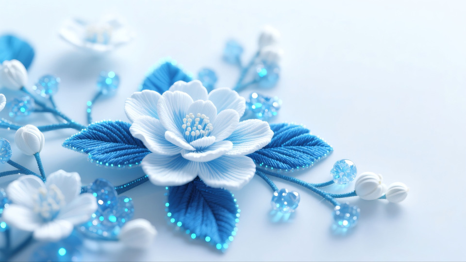 冰蓝绣蕊