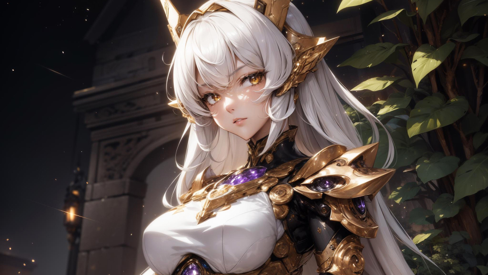 唯美可爱银发少女