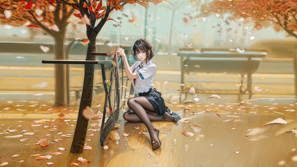 坐着的美女