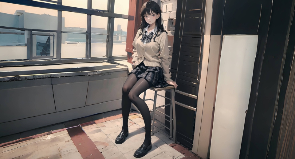 坐着的美女